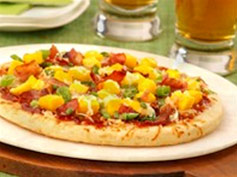 Mango and Bacon Barbecue pizza